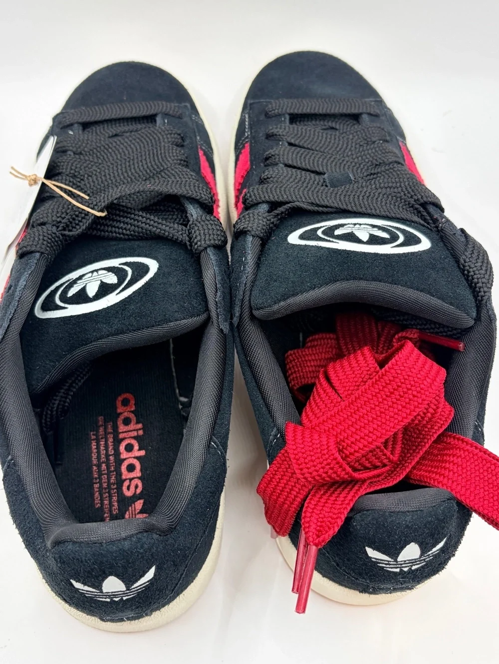 Adidas Campus 00s Black and Red Suede Sneakers Size 8
